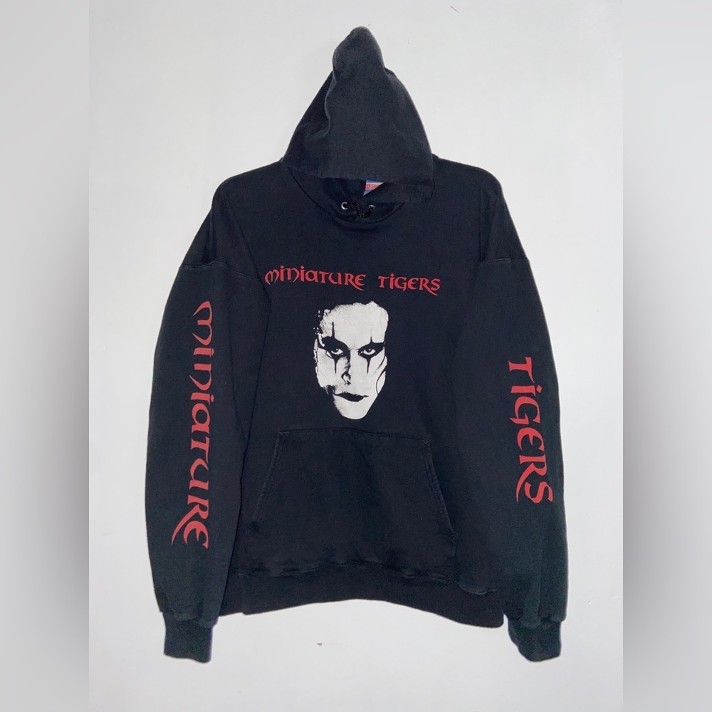 The Crow Movie Merch Hoodie L Hanes UNI Miniature Tigers 1/1 rare find vintage​